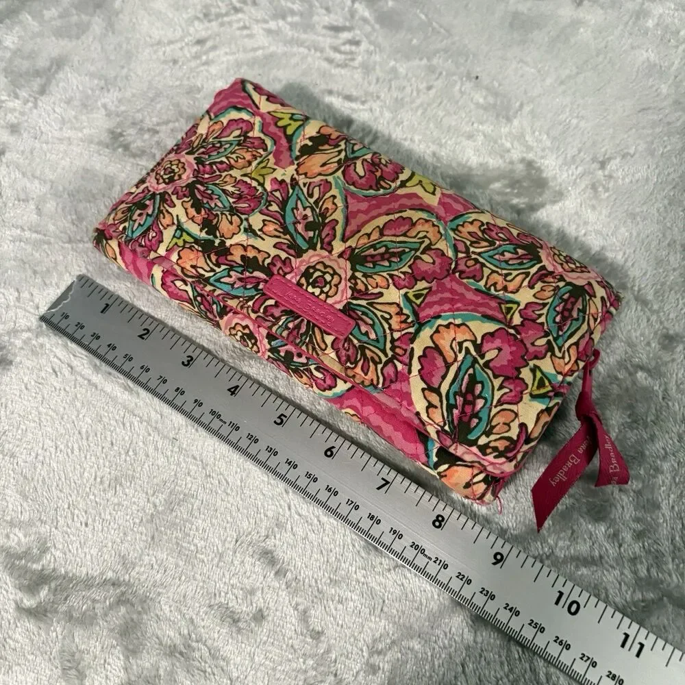 Vera Bradley Magnetic Closure Sunburst Floral Wallet Y2K Paisley Retro Retired